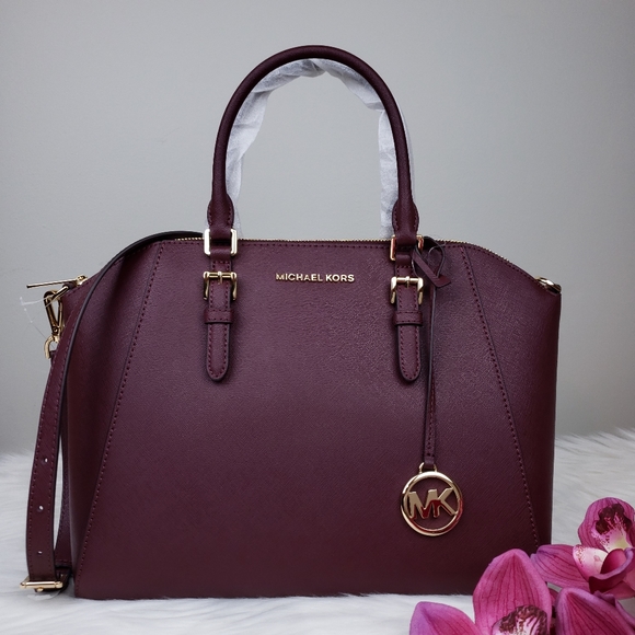 Michael Kors Handbags - 🌺NWT Michael Kors LG Ciara Satchel bag merlot MK